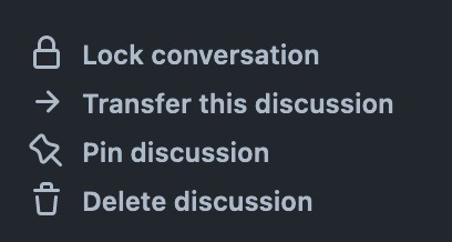 Figure 3: Locking a discussion on GitHub